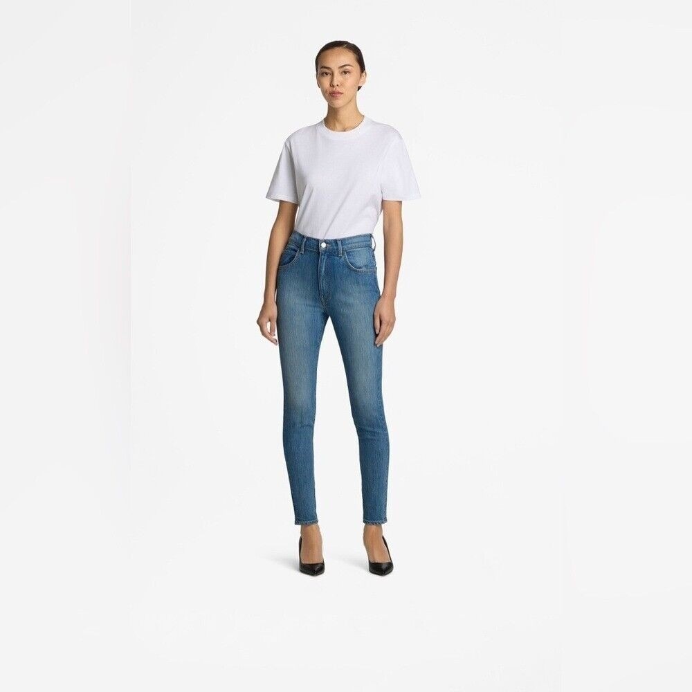 St. John High Waisted Skinny Jeans Slim Fit Denim Pants Classic Style, size‎ 8